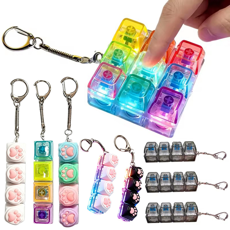 Office Tech Accessories - Nouveau porte-clés LED lumineux avec bouton
