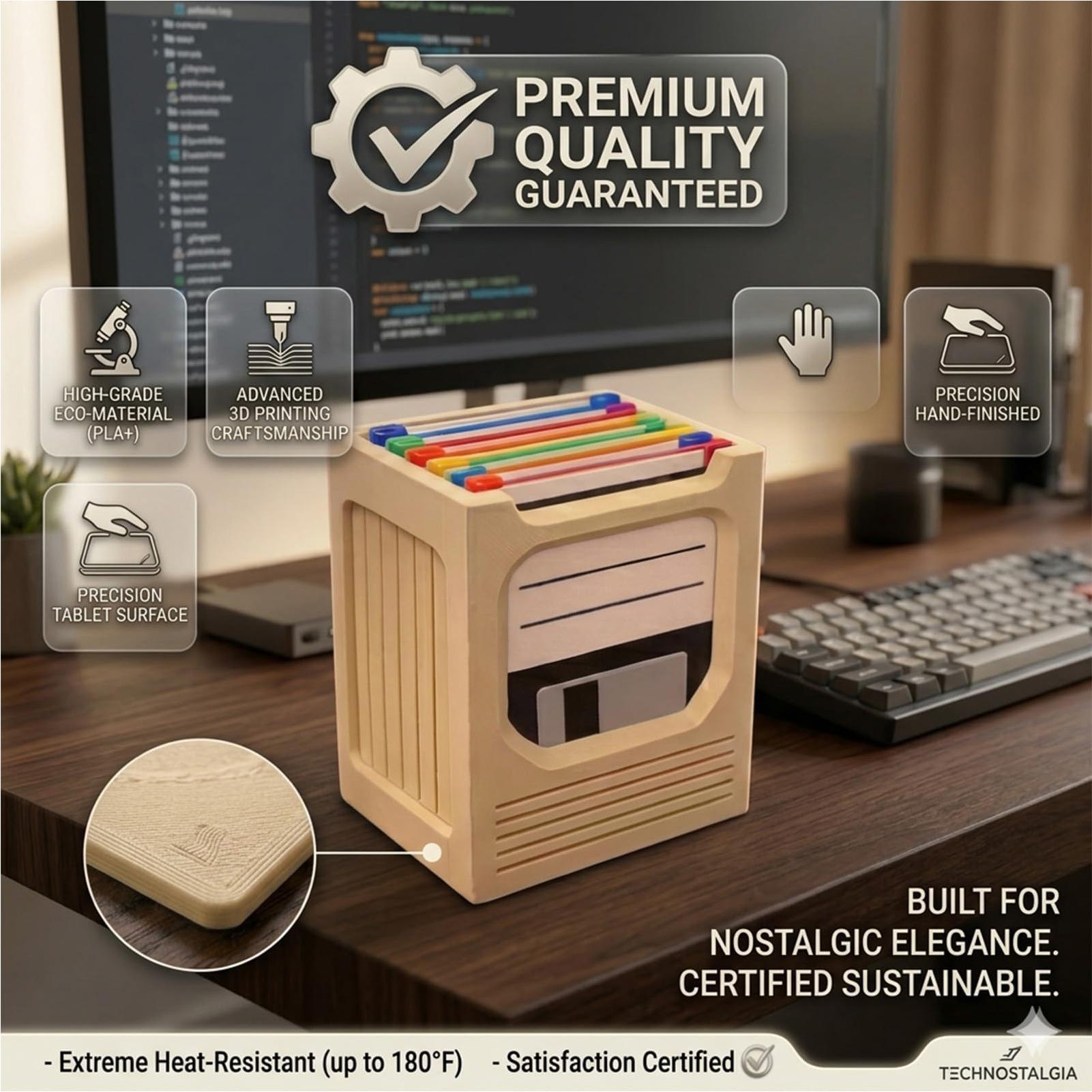 Tech For Office - Ensemble de supports pour sous-verres rétro,