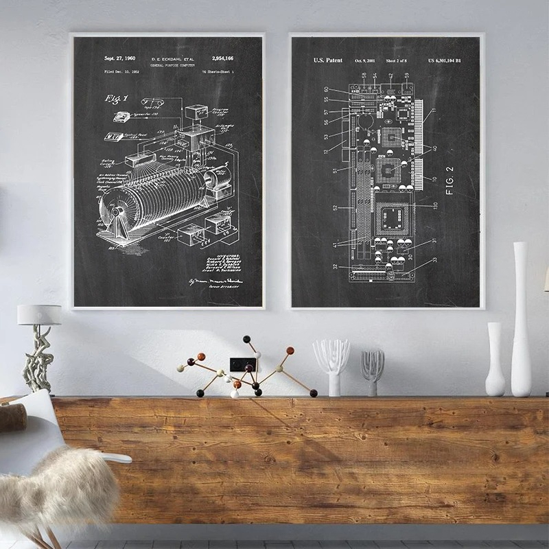 Lot de 6 affiches murales vint - Office Tech Setup avis et prix