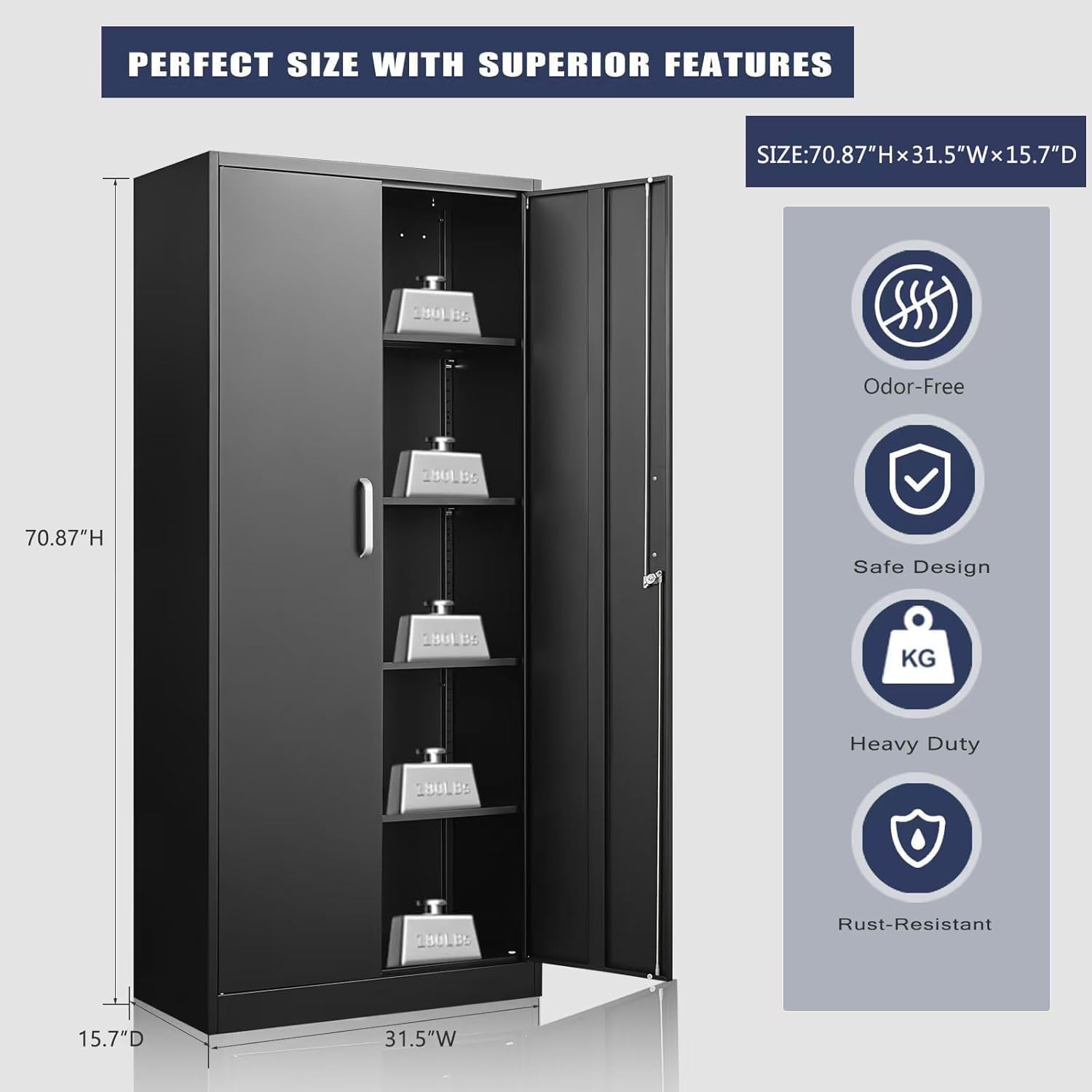 Armoire de rangement en métal  - Tech For Office avis et prix